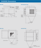 Trion AirBoss CA3000C manual dimensions drawing