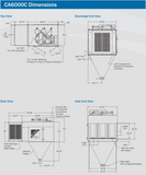 Trion AirBoss CA6000C manual dimensions drawing