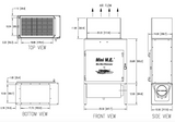 Trion Mini M.E. Mist Eliminator AirBoss Electrostatic Mist Eliminator 457600-001C Dimensions