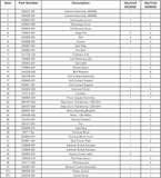 Trion SE800 SE400 Exploded View Parts List